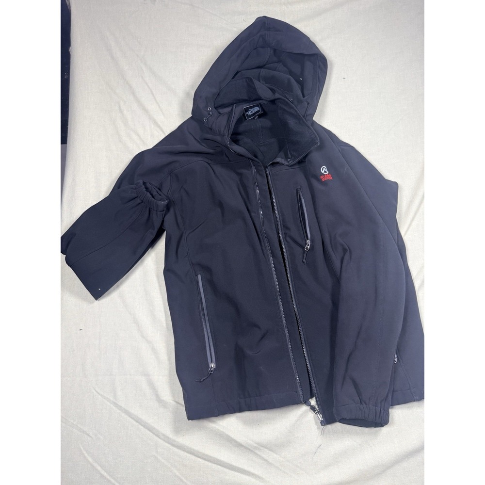 The North Face Summit Series Softshell Jacket XXL Black Hooded Fleece Lined